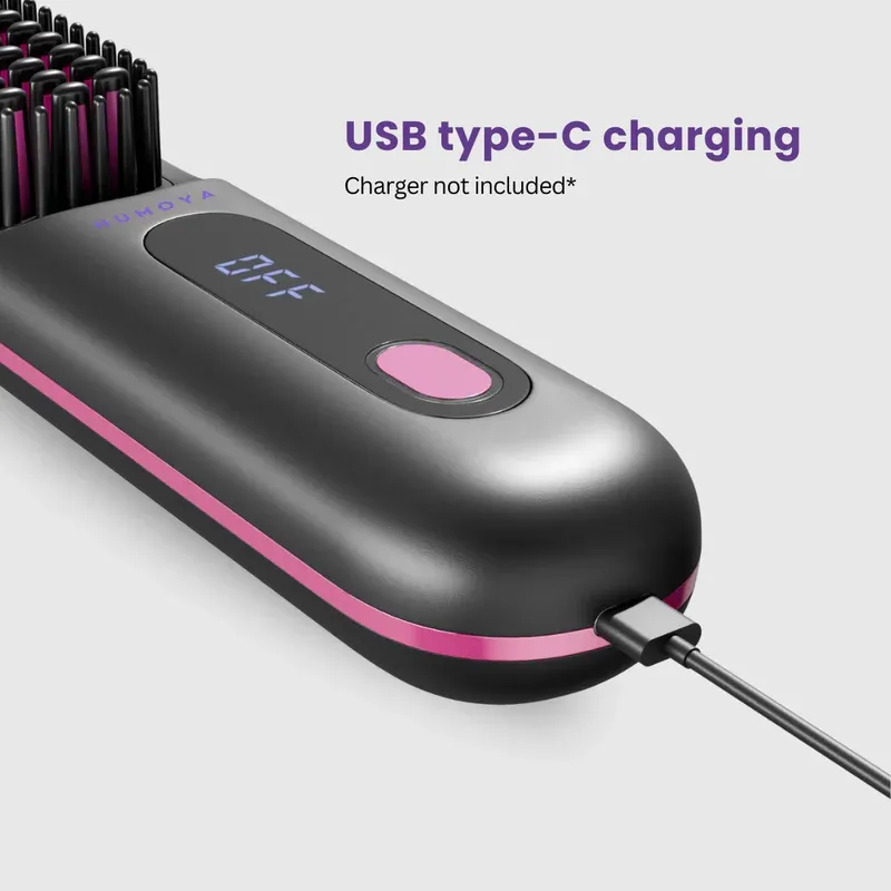 Numoya Portable Straightener Brush - GoBrush PRO