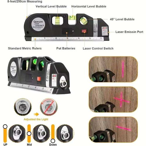 Multifunctional 4-in-1 infrared laser level 2.5m tape measure electronic laser level