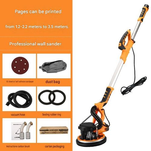 Drywall Sander 880W Electric Wall Sander with Dust Collection System, LED Light, Extendable Handle, Sanding Machine for Walls & Ceilings