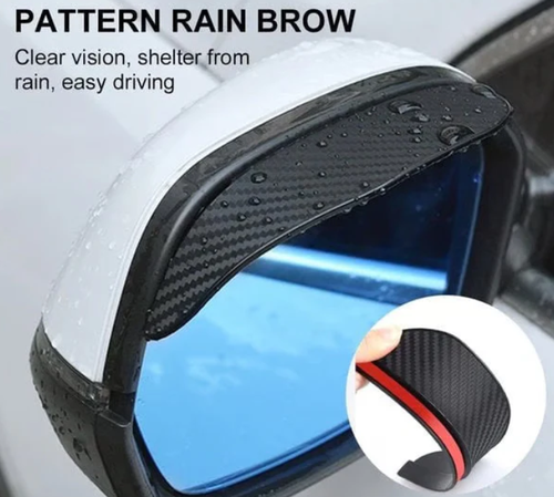 2pcs Carbon Fibre Rearview Mirror Rain Cover