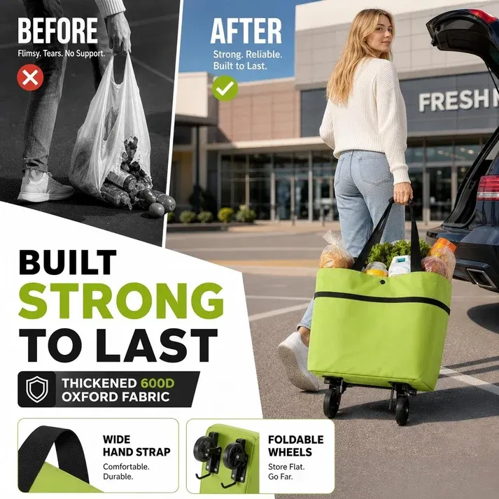 💞Foldable 2-in-1 Shopping Bag（3PCS）