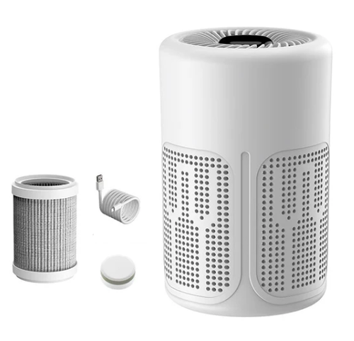 🥳 Silent Air Purifier – Multi‑layer filtration, ultra‑quiet sleep mode. Covers 30‑50m², one‑touch operation. Breathe clean, rest easy. No more sneezing at night! 🛌✨