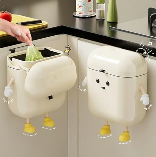 Cute Cartoon Design Hanging Trash Can