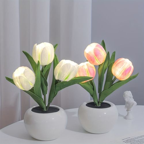 🔥LED Tulip Night Light Flower Table Lamp🌷
