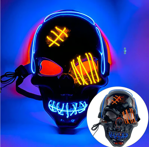 🔥 Halloween LED Skull Mask -👏Most Popular in 2025!