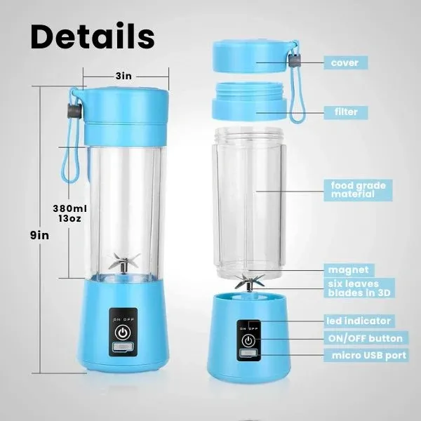 2-in-1 Juicer Bottle | Compact & Sleek | Travel-Friendly