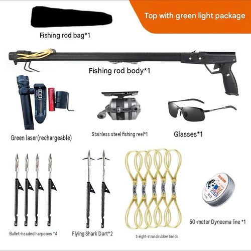 High Quality Outdoor Laser Fish Slingshot Precision Bow Powerful Hunting Tool Elastic Rubber Bands Fish Dart Accessories