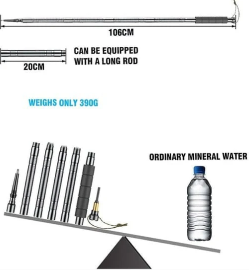 Durable trekking poles with concealed gear