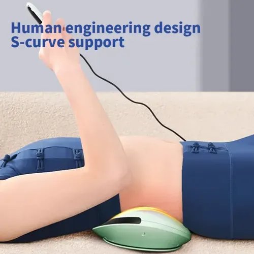 Air cushion lumbar traction massage device