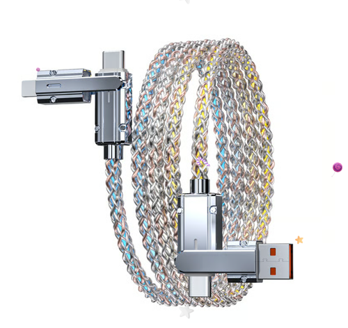 🎁Four-in-One Colorful lights Data Cable