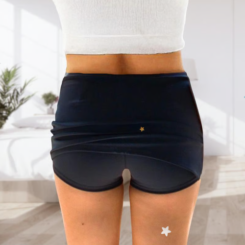 💥2025 HOT SALE💥Women's Low Waist Micro Mini Skorts Skirt with Built-in Shorts Sexy Stretch Black Skirts Basic Summer Outfits