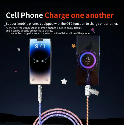 🎁Four-in-One Colorful lights Data Cable