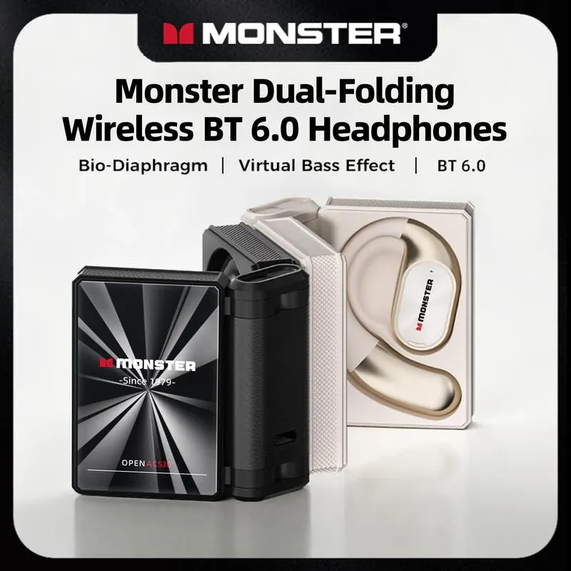 Monster dual-fold Bluetooth earphones