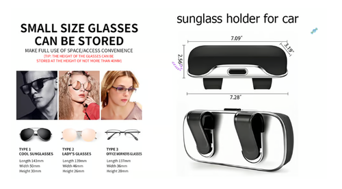 Car Visor Glasses Case