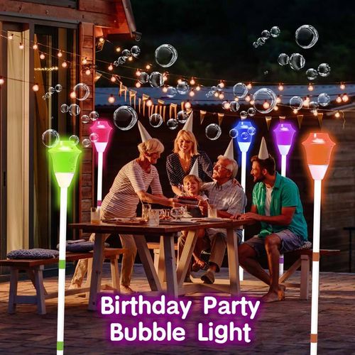 New automatic street lamp bubble blower, garden party festival supplies lamp, summer outdoor toy, electric bubble machine