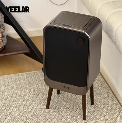 VEELAR's innovative design features a sensor-activated smart trash can made of high-quality 430 stainless steel.