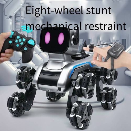 Eight-wheeled stunt mechanical dog