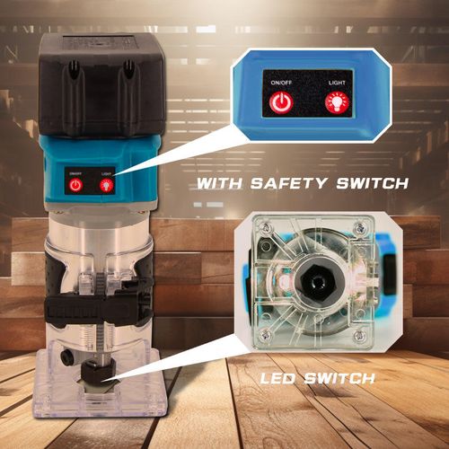 Diy & Industrial Grade Cordless Power Tool Lithium Electric Drywall Woodworking Router Trimming Machine with Battery Power