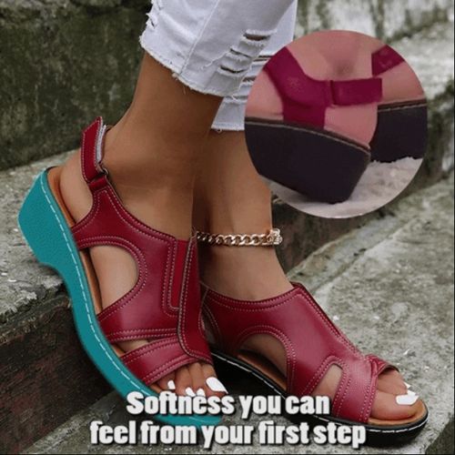 🔥Women Wedge Sandals, Premium Leather Orthopedic Sandals 🔥