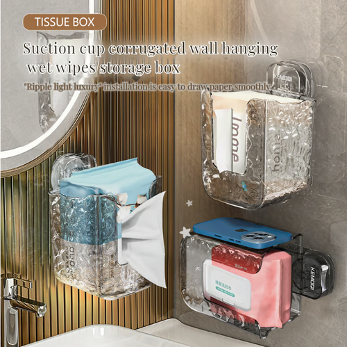 2pcs🔥Multifunctional anti-glue glacier pattern tissue box