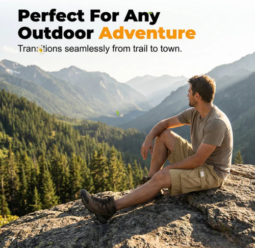 Men's Casual Cargo Shorts with Elastic Waist