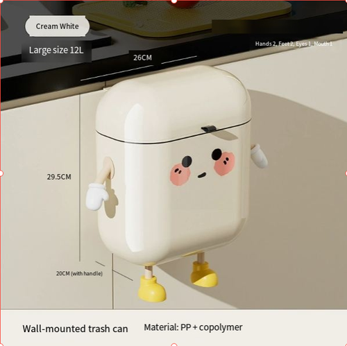 Cute Cartoon Design Hanging Trash Can
