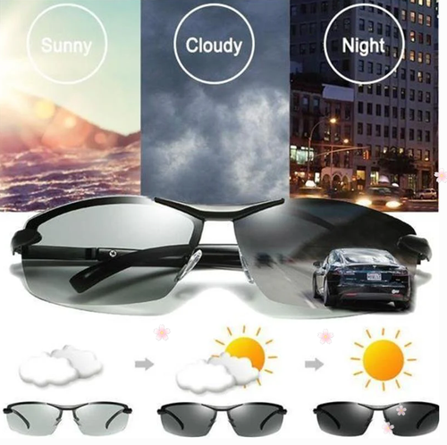 Anti-glare polarization meets smart light adaptation. A stylish, intelligent choice for your eyes.