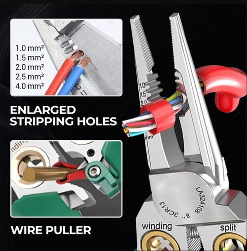 🔥8-in-1 Multi-Functional Wire Stripper Scissors With Electrical Test
