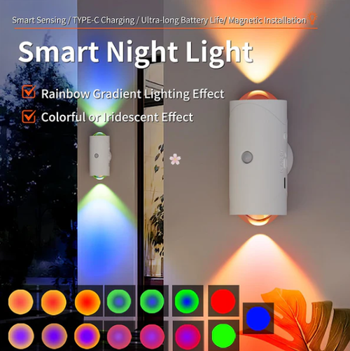 🔥New Hot Selling❤️‍🔥 Auto-Sensing Color Changing Night Light