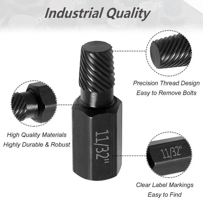 Broken Head Screw Hexagon Socket Bolt Removal Tool（10pcs per set）