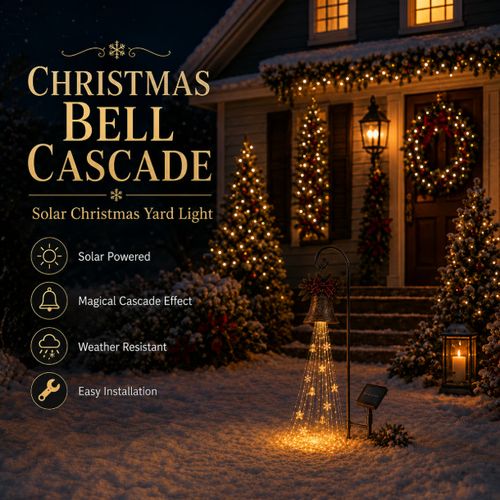 🎄 Solar garden light （Christmas bell cascade）✨