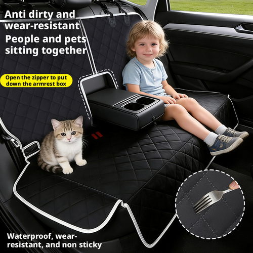 Universal Fit Pet Car Seat Cover – Waterproof, 4-Layer Scratch-Resistant & Non-Slip for Dogs & Cats 🐾🚗