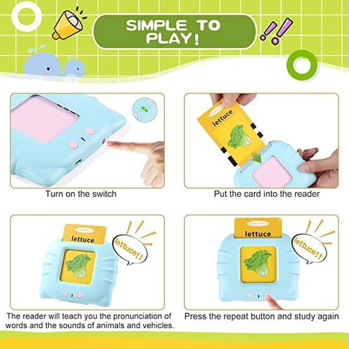 Children's Educational Voice Card Machine with Flash Memory Cards（255 cards, 510 words）