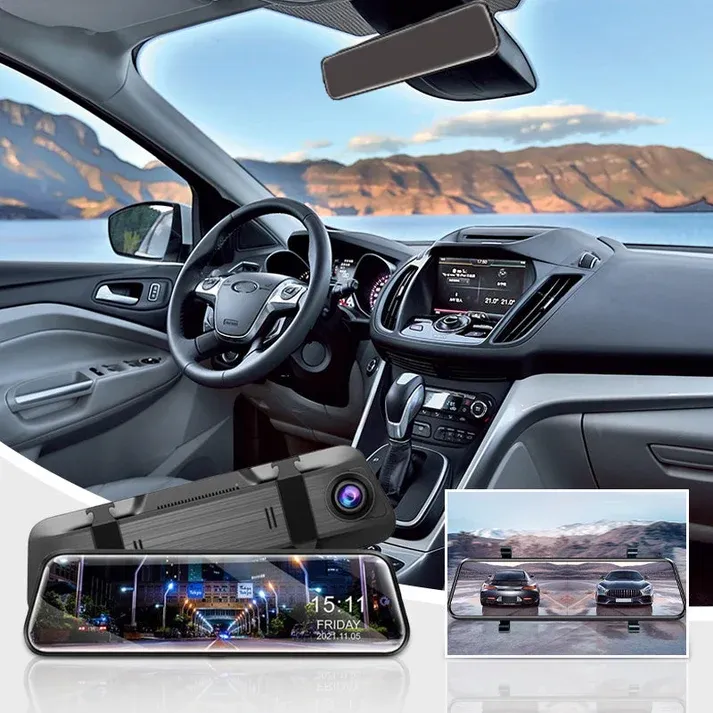 ✈️Touch Screen Rear View Mirror Dash Cam Smart Mirror