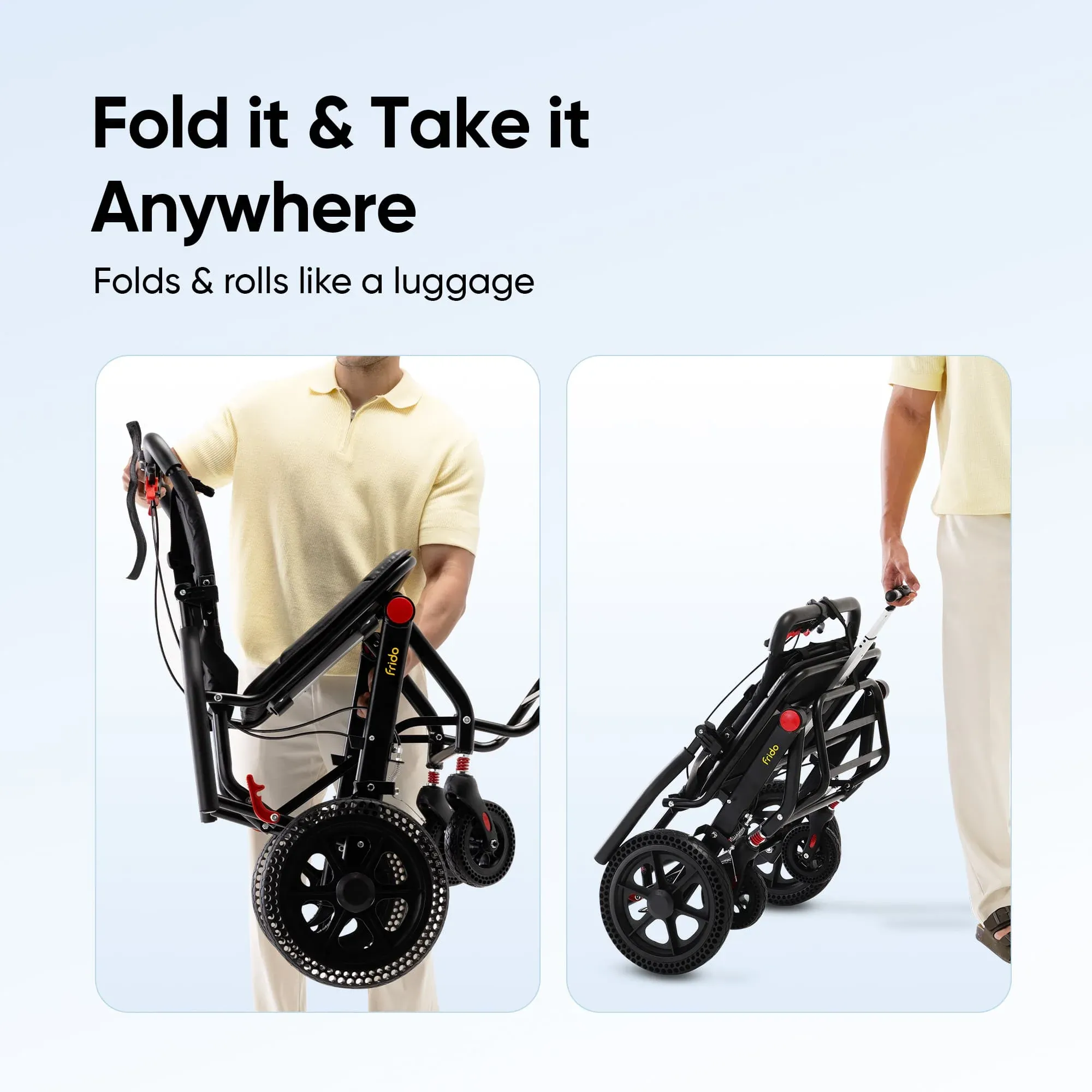 Frido Foldable Travel Wheelchair