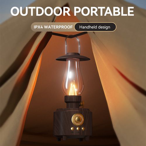 🎵Retro Bluetooth Speaker💡Camping Atmosphere Lights