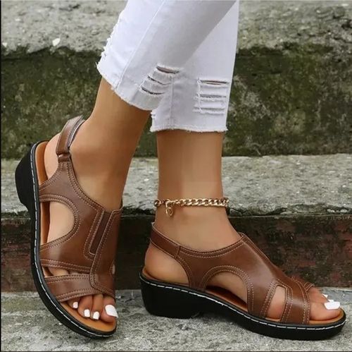 🔥Women Wedge Sandals, Premium Leather Orthopedic Sandals 🔥