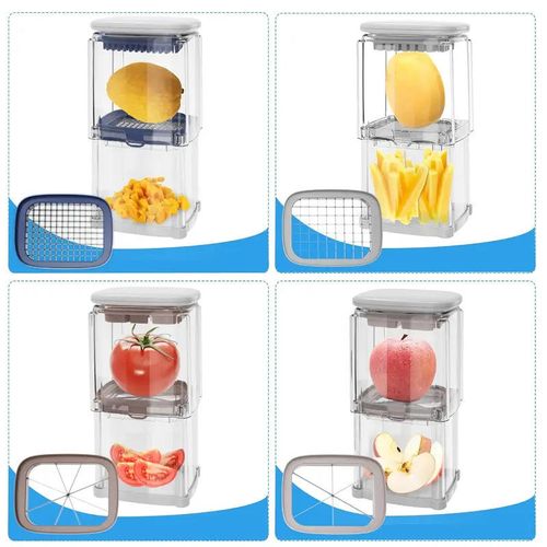 Multi-Purpose Manual Plastic Hand Vegetable Slicer Grater Stainless Steel Blade Dishwasher Safe Creates Perfect Strips for