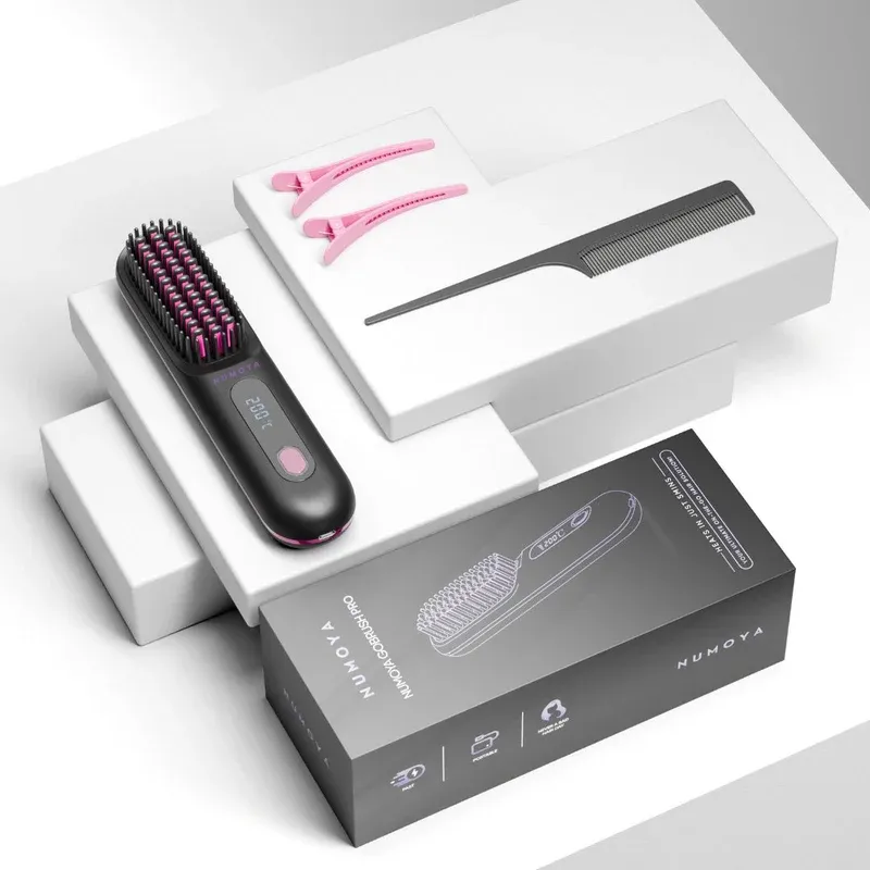 Numoya Portable Straightener Brush - GoBrush PRO