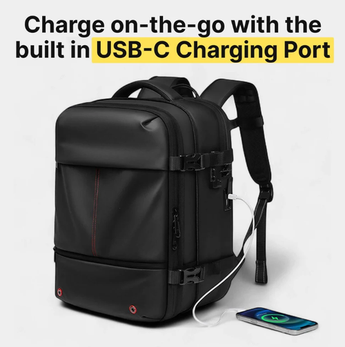Vacuum-sealable travel backpack