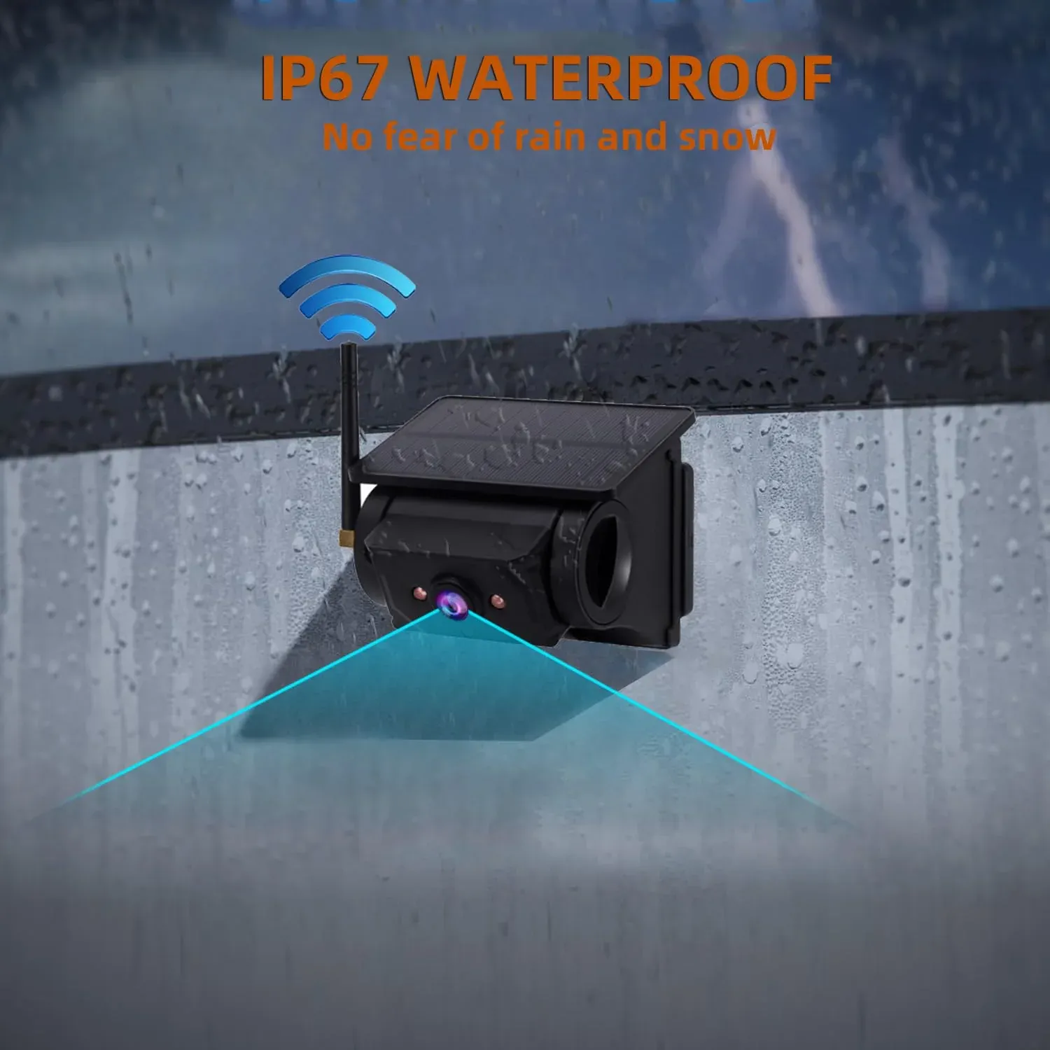 Mroace Magnetic Solar Wireless Backup Camera