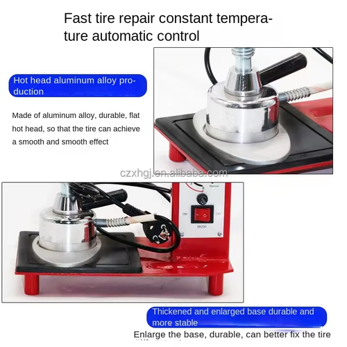 Automatic temperature-controlled timed tire repair machine