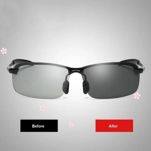 Anti-glare polarization meets smart light adaptation. A stylish, intelligent choice for your eyes.