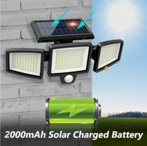 🔥-Tuffenough Solar Outdoor Lights 2500LM 210LED Security Lights