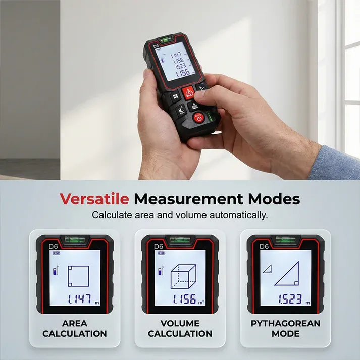 💥 Portable Digital Laser Distance Meter – 50m Range, Instant Data, One-Man Operation ✨