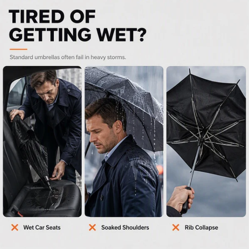 Extra Large Windproof Folding Umbrella