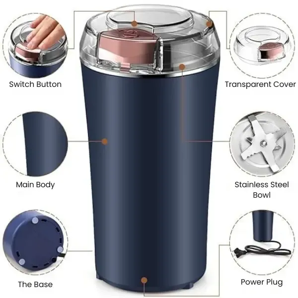 Portable, Multifunctional Electric Mini Grinder for Home Use