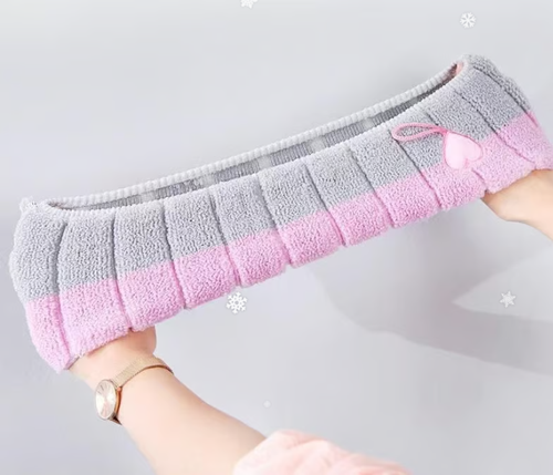 2pcs Bathroom Soft  Warmer Stretchable Washable Toilet Seat Cover Pads