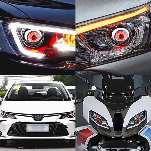 6 Model 3-Inch Dynamic Devil Eyes Fog Lights Universal Remote Control LED Headlights for Cars Motorcycles New Car Motorcycle