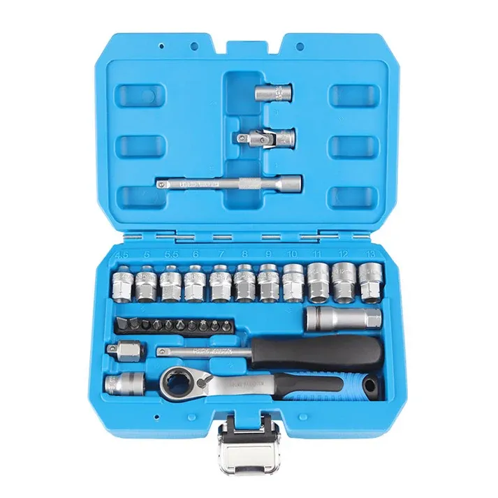 29pcs Ratchet Socket Wrench Tool Kit, Multi-Size Repair Hand Tool Set with Storage Case 🔧